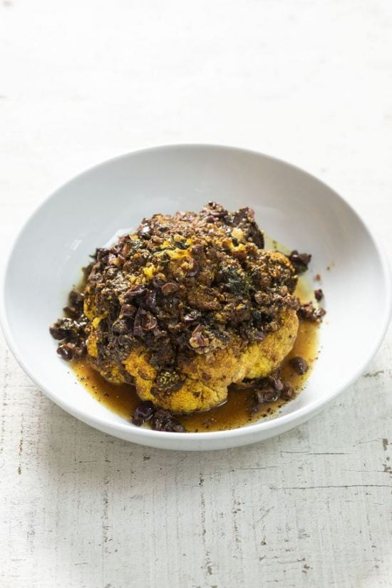 coliflor rostizada con curcuma