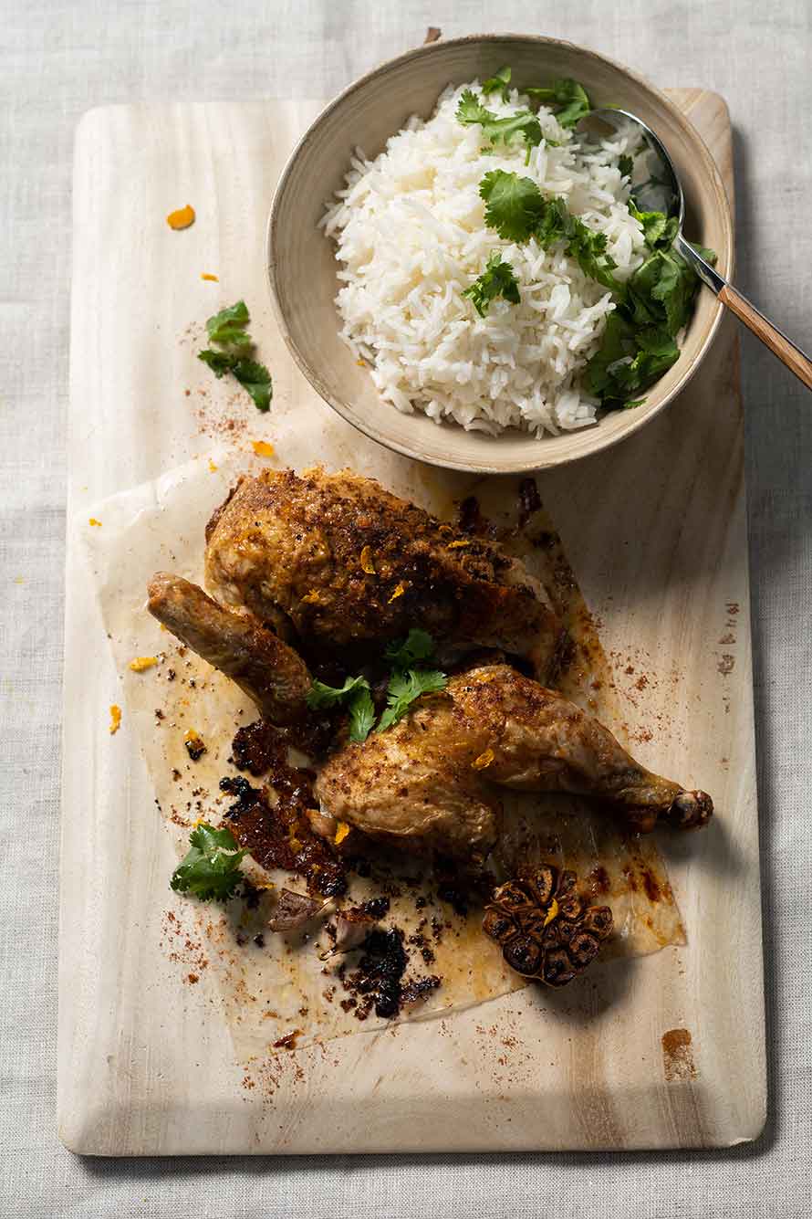 Pollo con especias indias